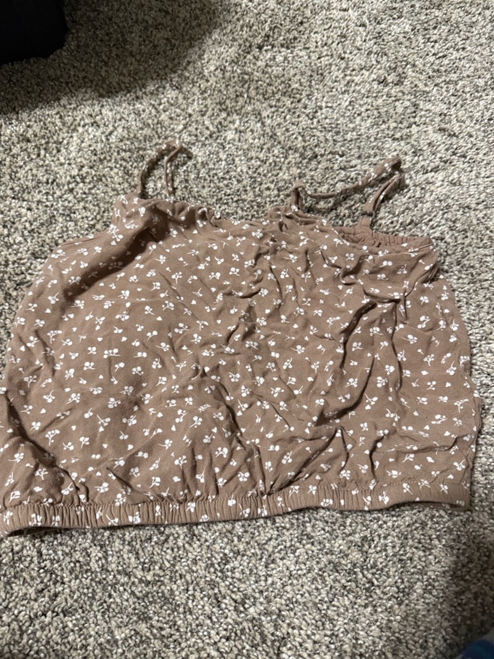 abercrombie kids Brown Floral Smocked Cami